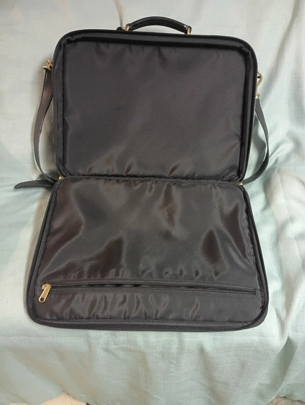 ❤️RARE VINTAGE COACH 0561 BLACK LEATHER VALISE BUSINESS BRIEFCASE +FOB HANGTAG